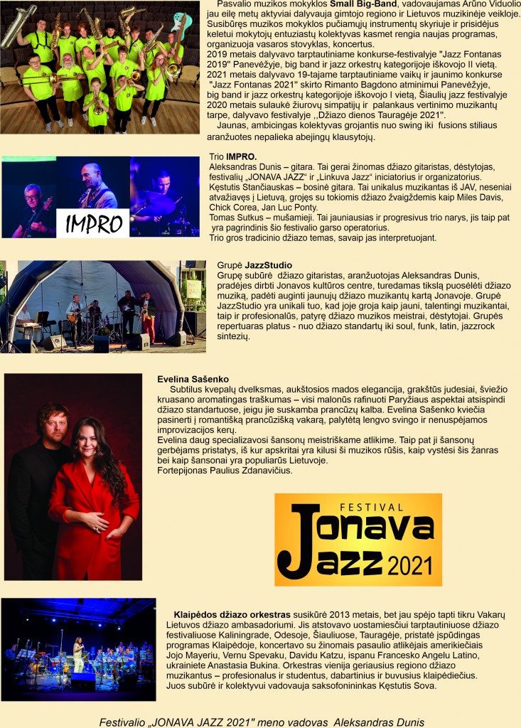 JONAVA JAZZ 2021 skrajūtė+